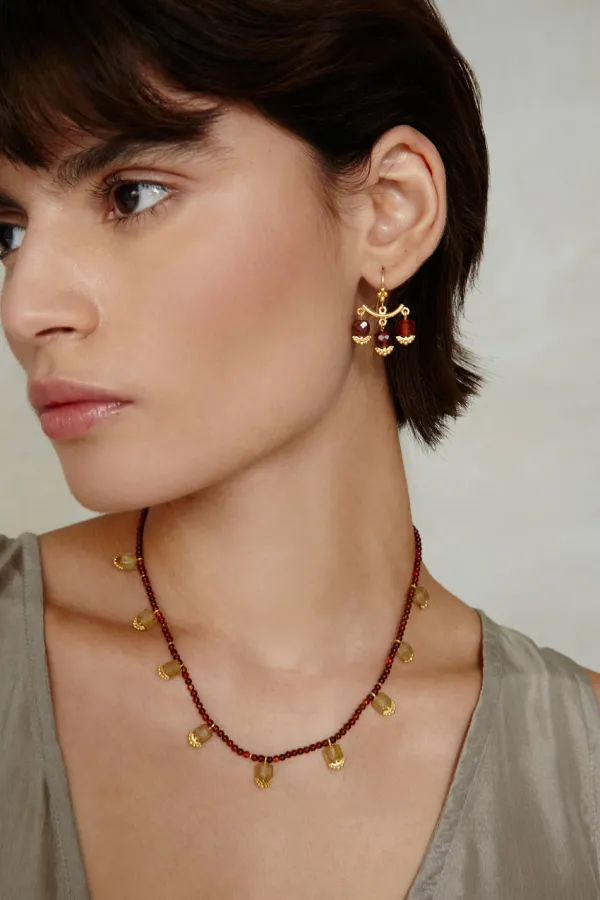 Chan Luu Earrings^Anahi Chandelier Earrings Hessonite