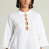 Chan Luu Tops^Anokhi Keyhole Blouse White