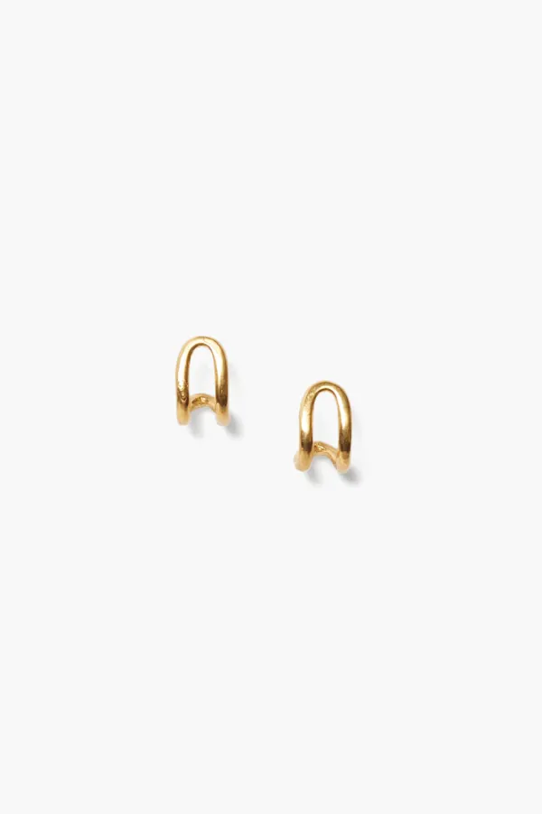 Chan Luu Earrings^Arc Huggies Yellow Gold