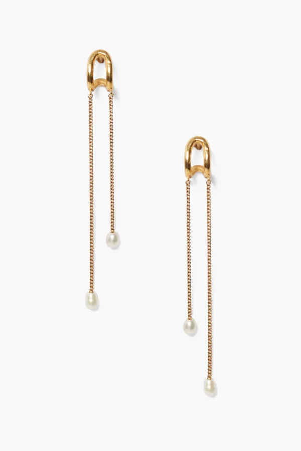 Chan Luu Earrings^Arc Pearl Drop Earrings Maxi