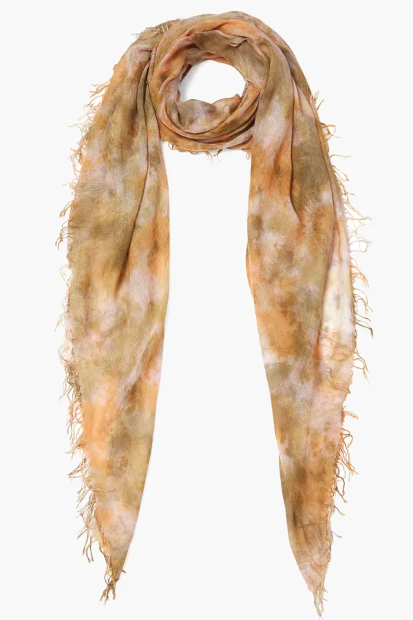 Chan Luu Scarves^Avocado Watercolor Cashmere And Silk Scarf