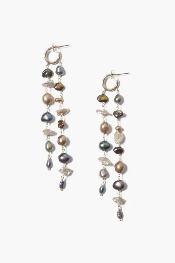 Chan Luu Earrings^Bali Waterfall Earrings Peacock Mix