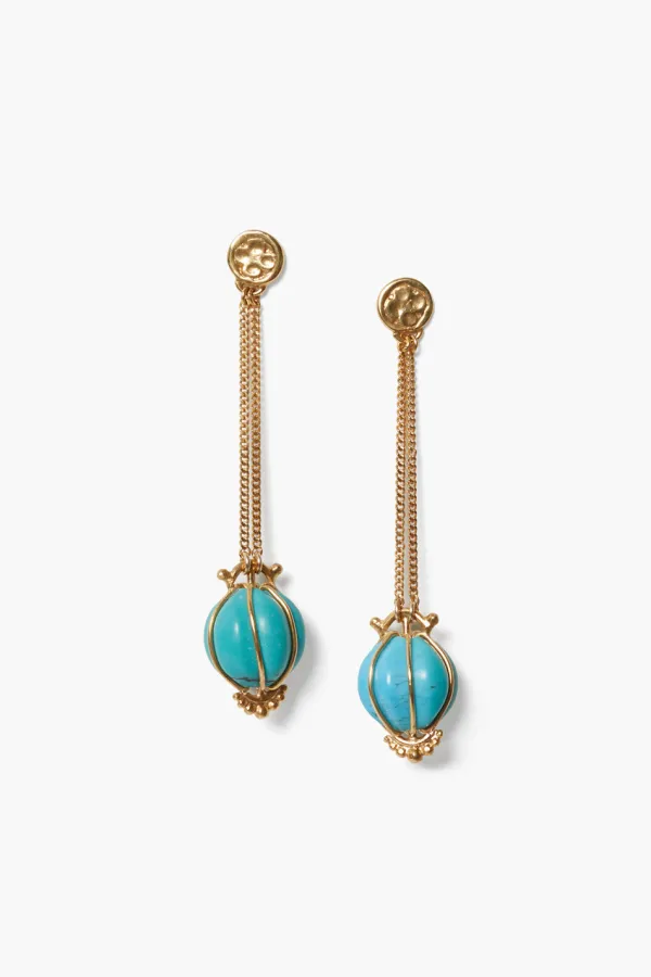 Chan Luu Earrings^Balloon Drop Earrings Turquoise