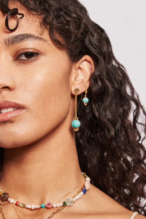 Chan Luu Earrings^Balloon Drop Earrings Turquoise