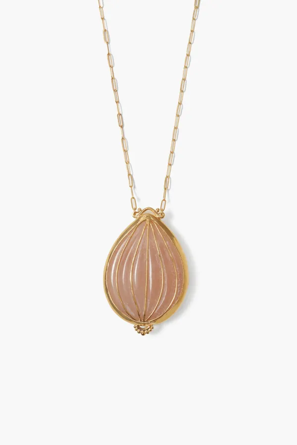Chan Luu Necklaces^Balloon Pendant Necklace Peach Aventurine