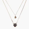 Chan Luu Necklaces^Black Tourmalated Quartz And Pyrite Duo Silver Cliff Necklace