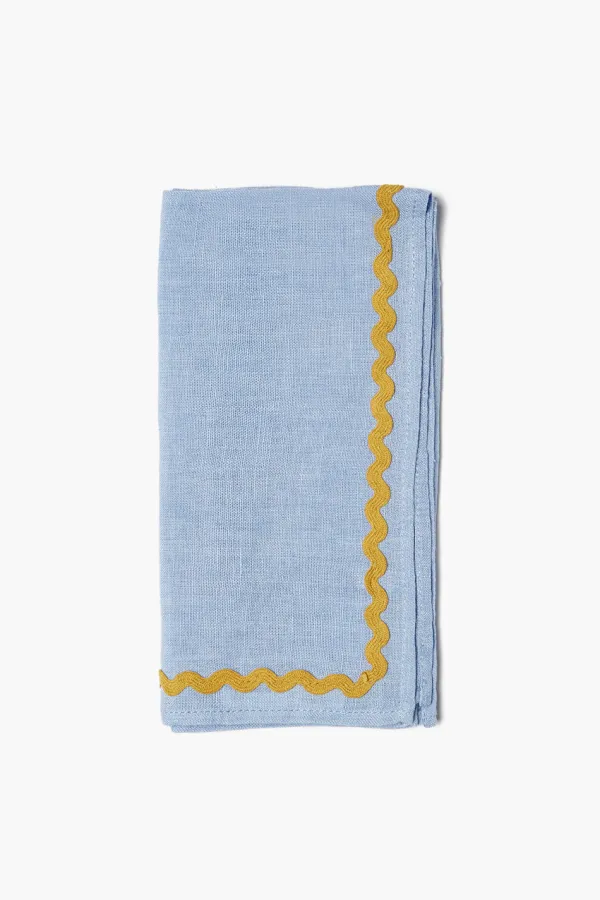 Chan Luu Napkins^Blue Heron Wavy Napkin Set