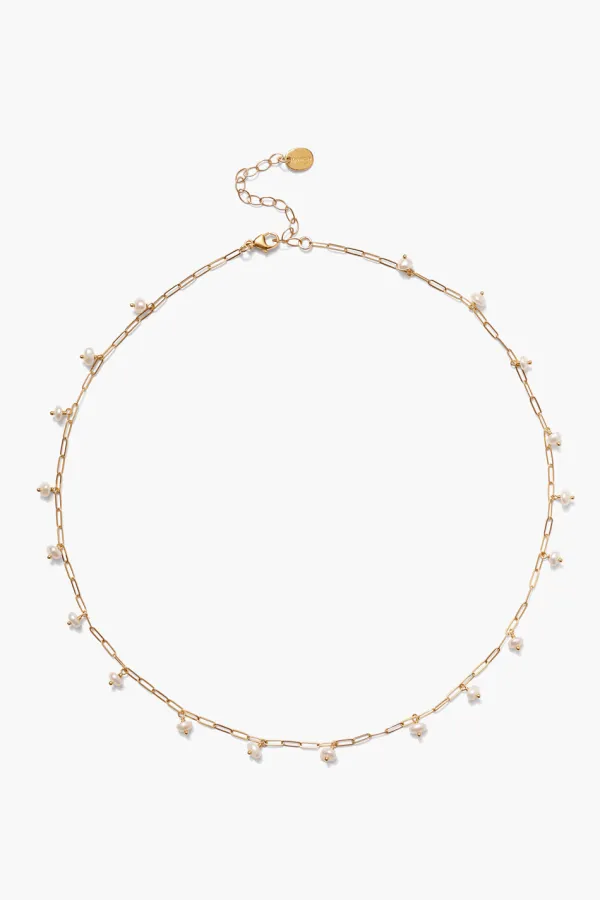 Chan Luu Necklaces^Cayman Short Necklace White Pearl