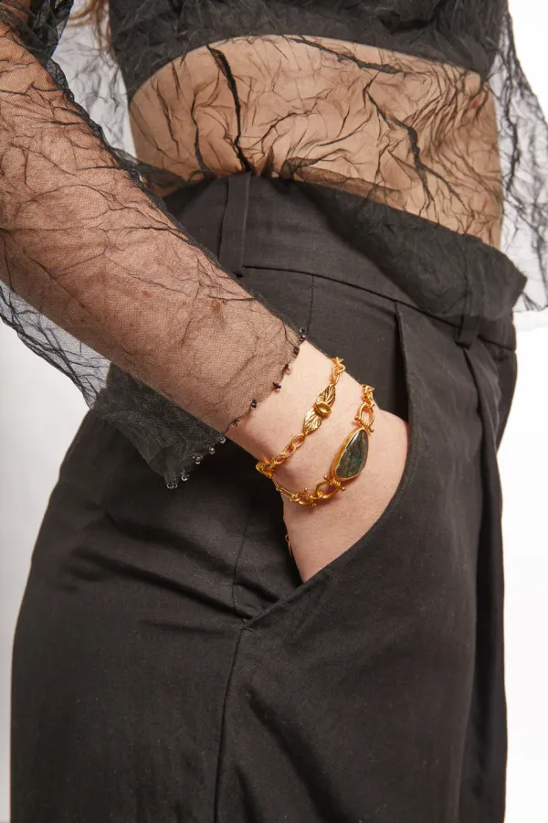 Chan Luu Bracelets^Cheval Bracelet Gold Labradorite