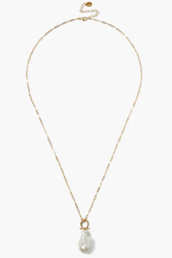 Chan Luu Necklaces^Cheval Pendant Necklace Gold White Pearl