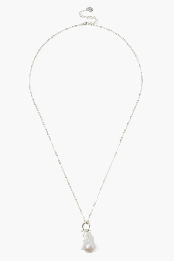 Chan Luu Necklaces^Cheval Pendant Necklace Silver White Pearl