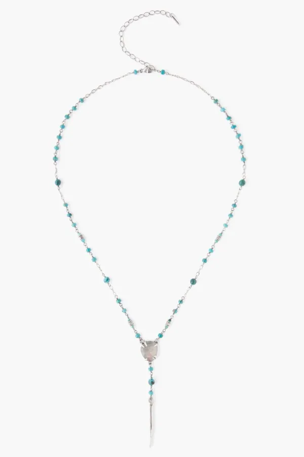 Chan Luu Necklaces^Compressed Turquoise Mix Y-Necklace