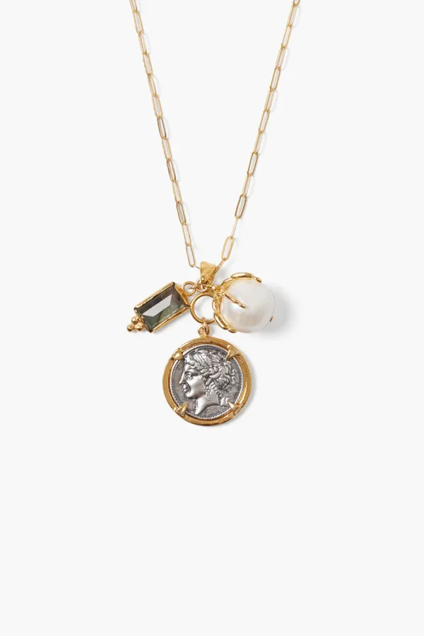 Chan Luu Necklaces^Dorothea Charm Necklace White Pearl Mix