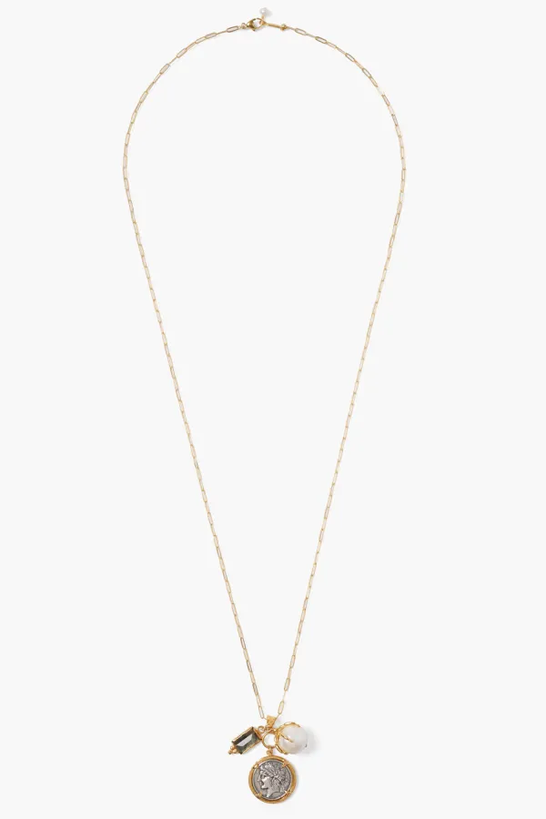 Chan Luu Necklaces^Dorothea Charm Necklace White Pearl Mix