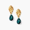 Chan Luu Earrings^Emerald And Gold Masquerade Earrings