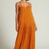 Chan Luu Dresses^Emma Pleated Paisley Sundress Chai Tea