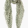 Chan Luu Scarves^Evergreen Windowpane Cashmere And Silk Scarf