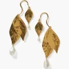 Chan Luu Earrings^Falling Leaf Earrings White Pearl