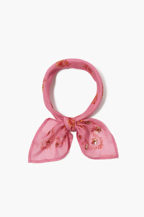 Chan Luu Bandanas^Floral Print Bandana Fuchsia Pink