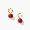 Chan Luu Earrings^Globe Stud Earrings Red Jasper