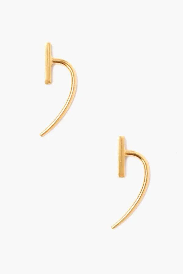 Chan Luu Earrings^Gold Bar And Hook Earrings