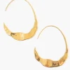 Chan Luu Earrings^Gold Crescent Moon Hoops