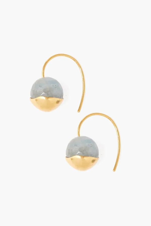 Chan Luu Earrings^Gold Dipped Aquamarine Earrings