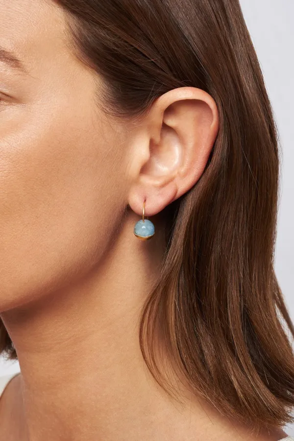 Chan Luu Earrings^Gold Dipped Aquamarine Earrings