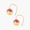 Chan Luu Earrings^Gold Dipped Fuchsia Agate Earrings