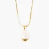 Chan Luu Necklaces^Gold Dipped White Pearl Necklace