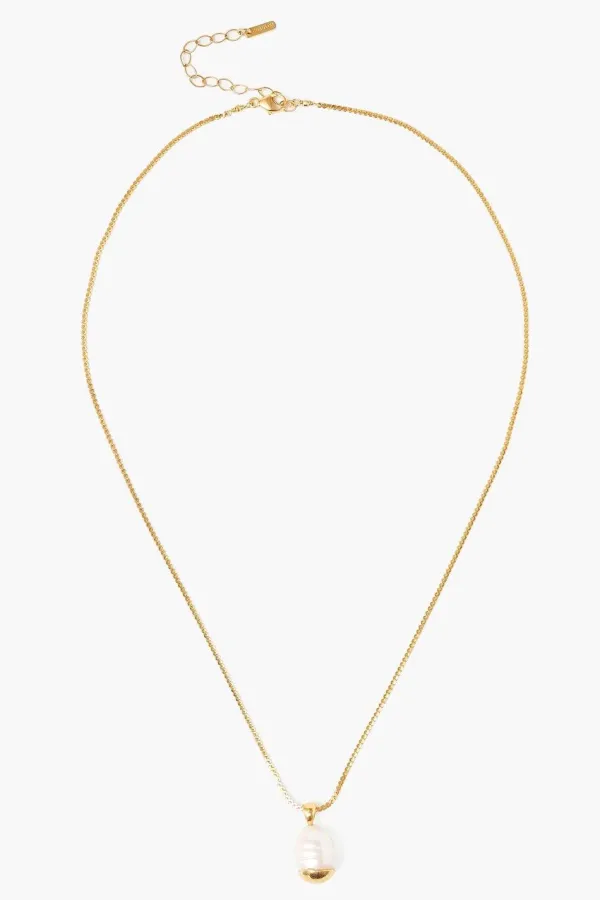 Chan Luu Necklaces^Gold Dipped White Pearl Necklace