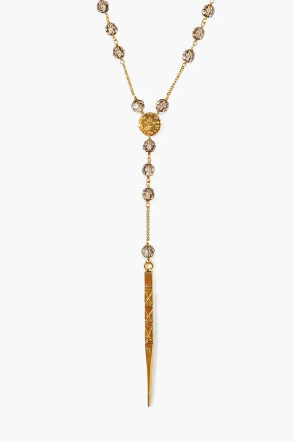 Chan Luu Necklaces^Greige Crystal Dagger Necklace