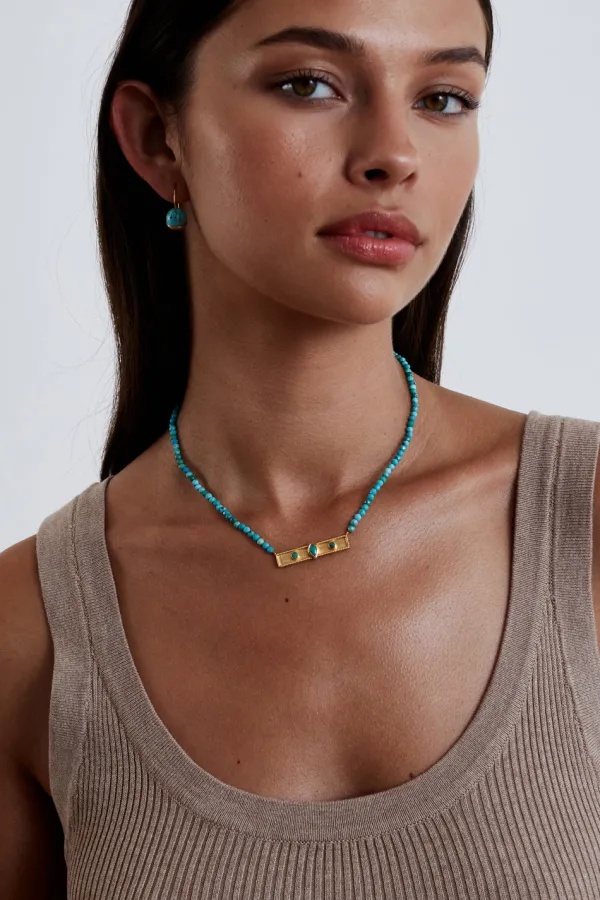 Chan Luu Necklaces^Helena Bar Necklace Turquoise