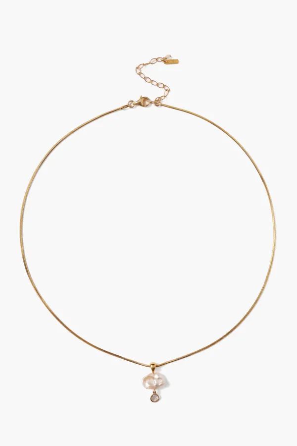 Chan Luu Necklaces^Hilo Pearl And Diamond Necklace Gold