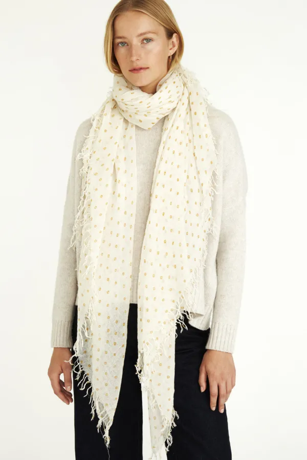 Chan Luu Scarves^Honey Dot Cashmere And Silk Scarf