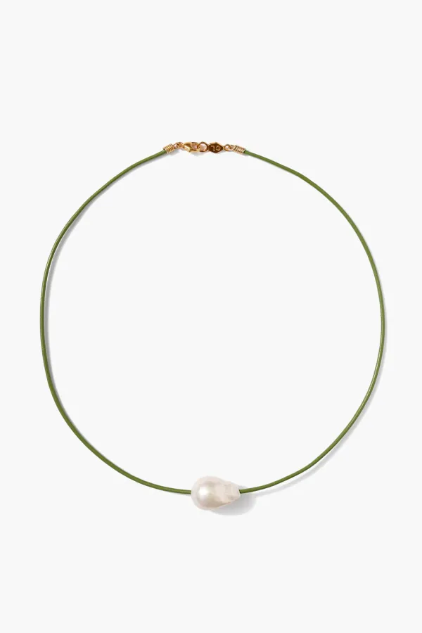 Chan Luu Necklaces^Isla Pearl Necklace Green