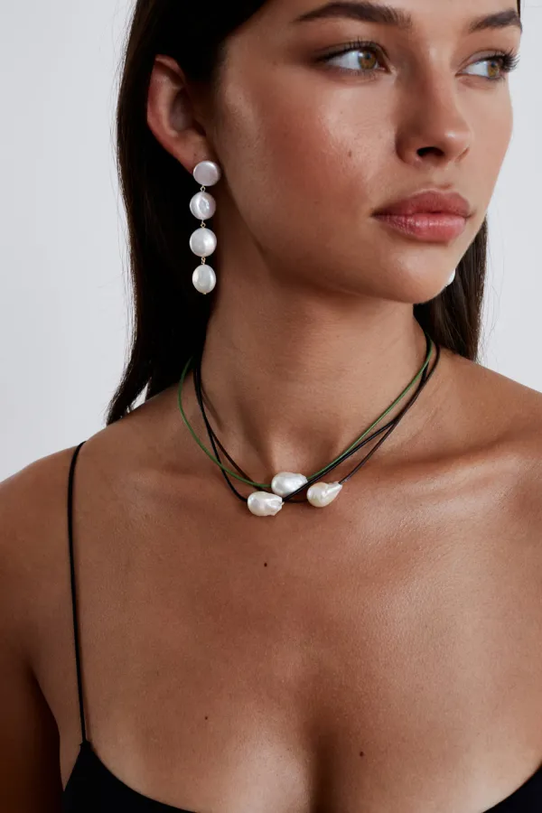Chan Luu Necklaces^Isla Pearl Necklace Green