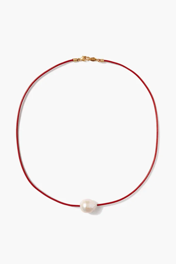 Chan Luu Necklaces^Isla Pearl Necklace Red