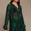 Chan Luu Tops^Jodie Floral Button Down Blouse Black