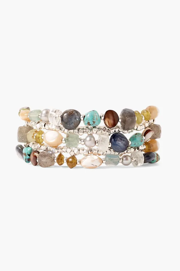 Chan Luu Bracelets^Jubilee Naked Wrap Bracelet Blue Mix