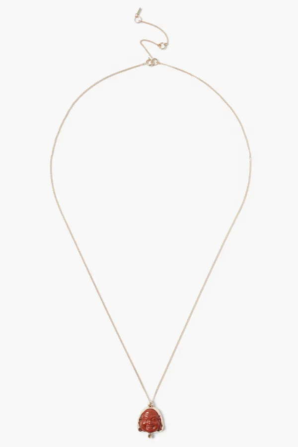 Chan Luu Necklaces^14K Buddha Necklace Red Jasper
