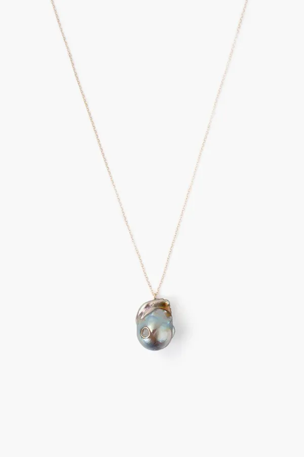 Chan Luu Necklaces^14K Diamond Le Baroque Light Peacock Necklace