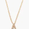 Chan Luu Necklaces^14K Gold And White Diamond Initial Necklace
