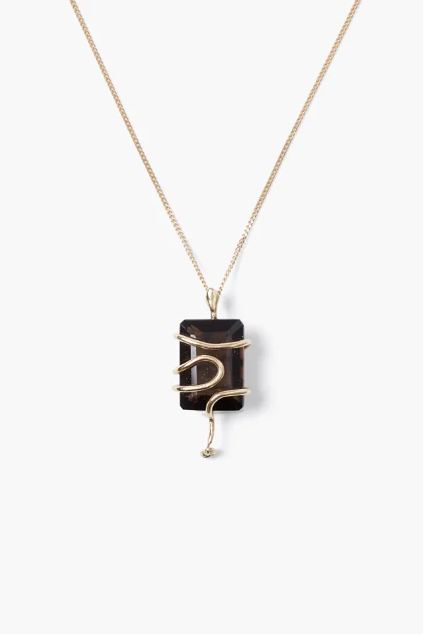 Chan Luu Necklaces^14K Serpent Necklace Smoky Quartz
