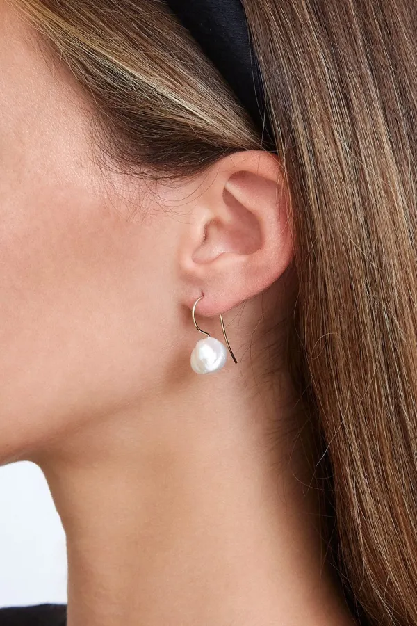 Chan Luu Earrings^14K White Keshi Pearl Earrings