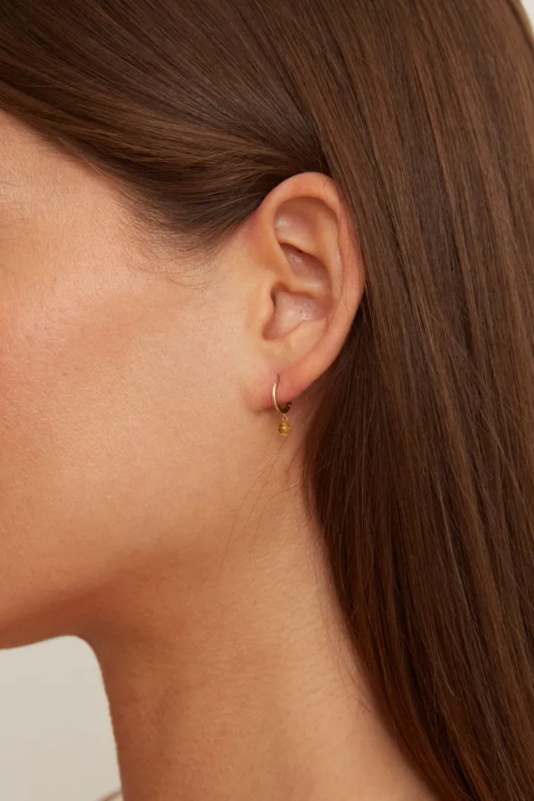 Chan Luu Earrings^14K Yellow Sapphire Aurora Hoops