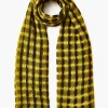 Chan Luu Scarves^Lemon Drop Checkered Wool Scarf