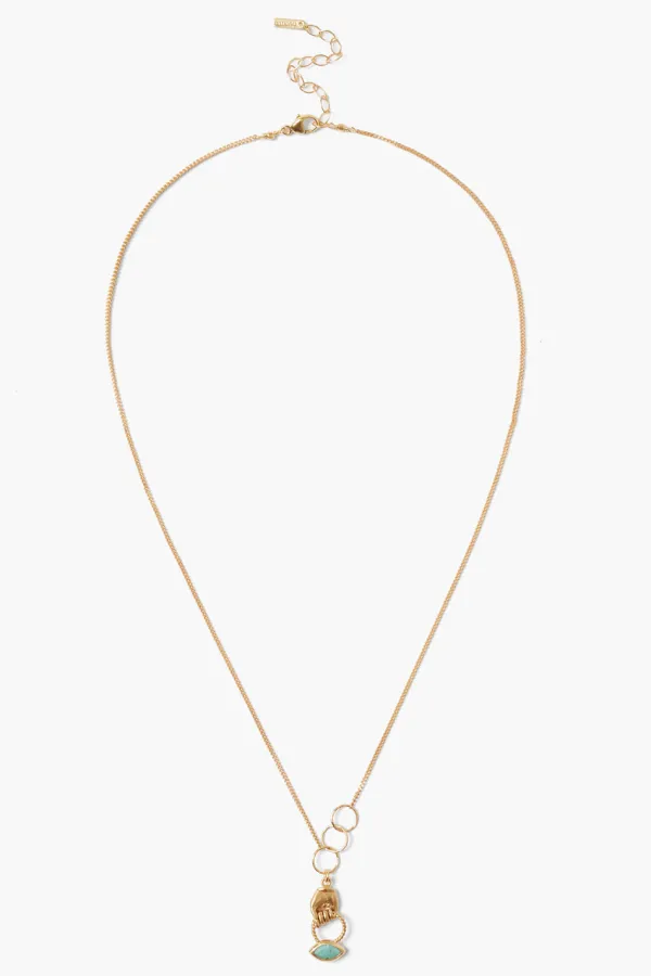 Chan Luu Necklaces^Mano Evil Eye Charm Necklace Turquoise