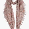 Chan Luu Scarves^Mauve Chalk Floral Cashmere And Silk Scarf