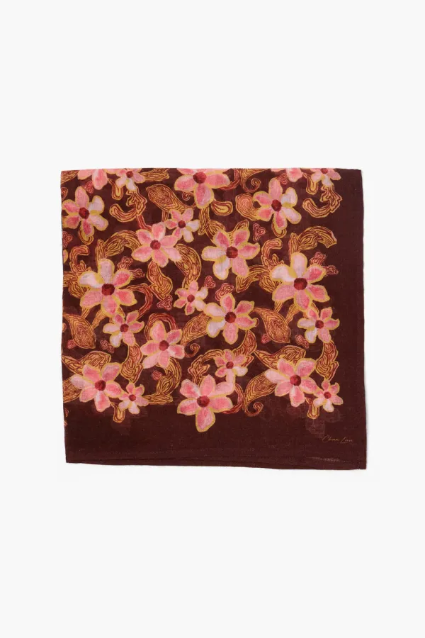 Chan Luu Bandanas^Meadow Floral Print Bandana Fired Brick